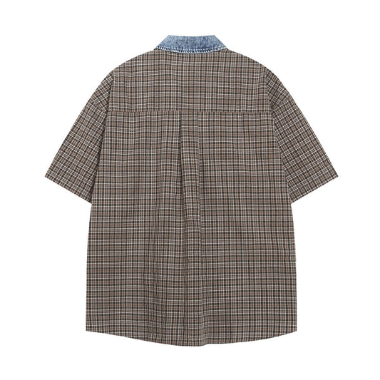 Camisa Cuadriculada Holgada para Hombre - Estilo Casual Versátil - Image 2