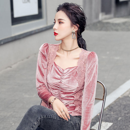 Blusa Corta Otoñal con Cintura Alta para Mujer - Image 2