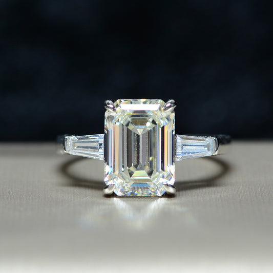 Anillo de Diamante Color G Rectangular con Bisel Chamfranado para Auto - Image 2