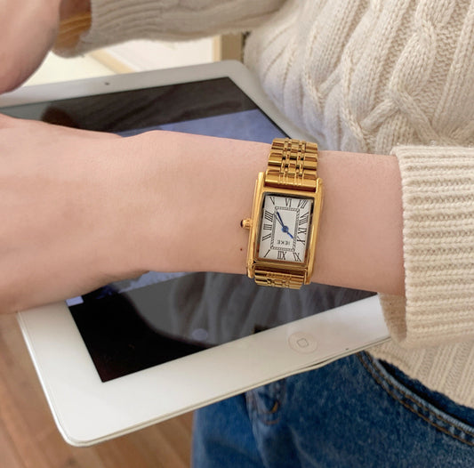Reloj Retro Dorado Acero Inoxidable para Mujer Estilo Vintage - Image 2