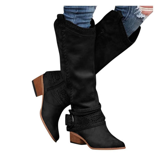 Botas Altas de Caballero con Tacón Cuadrado - Tallas Grandes - Image 2