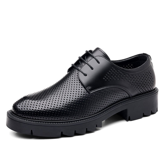 Zapatos de Cuero Cowhide Transpirables con Aumento de Altura para Hombre - Image 2