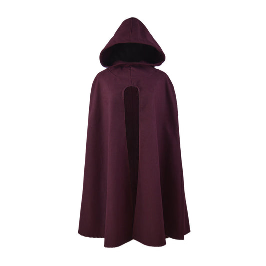 Capa Capucha Color Sólido Larga para Mujer - Image 2
