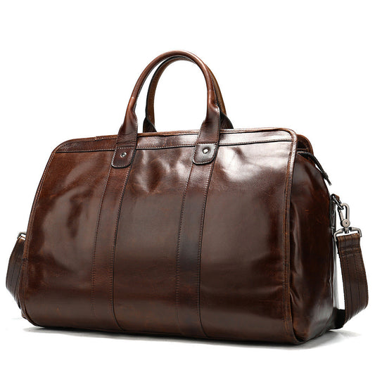 Bolso de Viaje Retro en Cuero Genuino con Gran Capacidad - Image 2