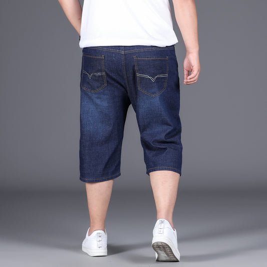 Shorts de Mezclilla Plus Size para Hombre - Corte Holgado Verano - Image 2