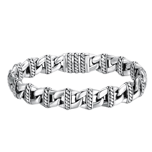 Pulsera de Plata Esterlina con Diseño de Nariz de Cerdo - Estilo Personalidad Grueso - Image 2