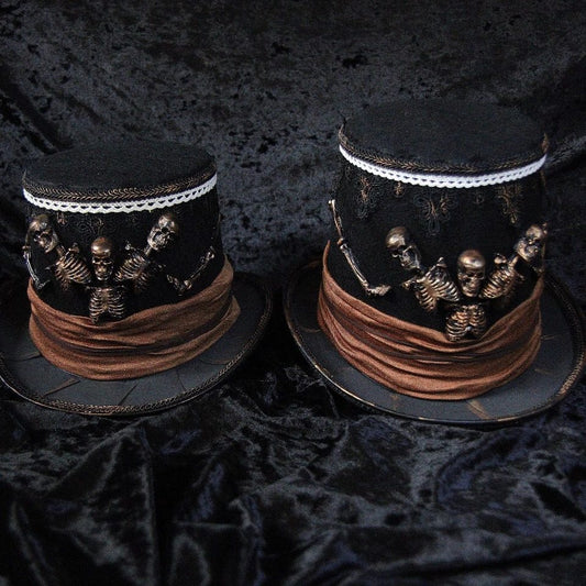 Sombrero Steampunk de Calavera y Plumas de Pavo Real - Estilo Pirata Vintage - Image 2