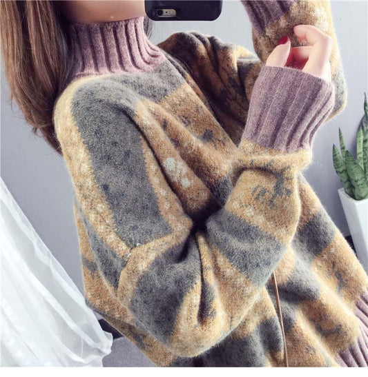 Suéter Navideño Holgado para Mujer - Diseño Ciervo Relajado - Image 2