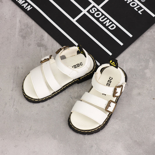Sandalias Infantiles con Velcro y Suela Suave - Botones Metálicos - Image 2