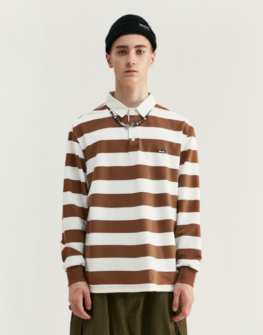Camisa de Manga Larga con Solapa Suelta y Rayas - Image 2