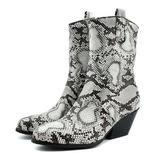 Botas para Mujer con Estampado de Serpiente - Image 2