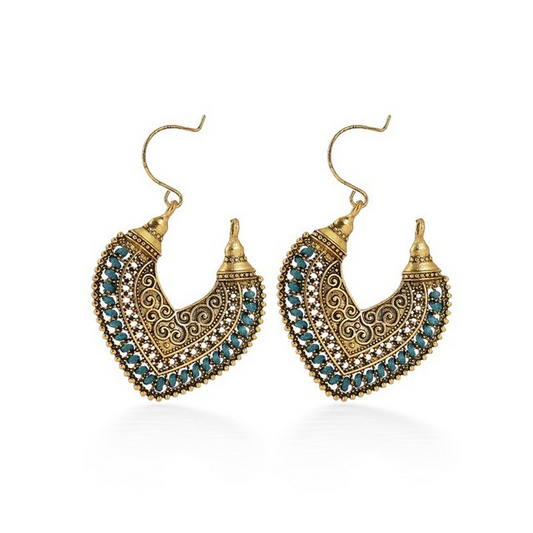 Aretes Tejidos en Forma de Corazón - Image 2