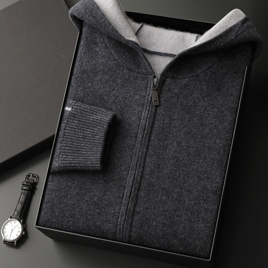 Cardigan de Cashmira para Hombre con Cuello Alto y Cierre - Otoño e Invierno - Image 2