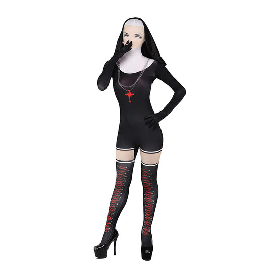 Malla Integral de Spandex Negro para Actuación y Danza - Image 2