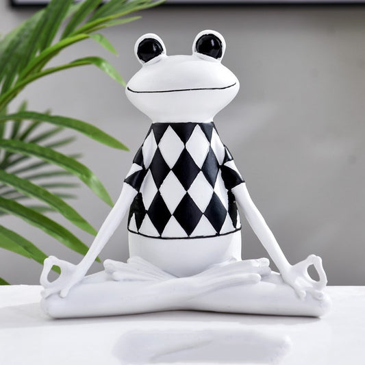Estatua de Rana Yoga en Resina - Adorno Meditación para Decoración del Hogar - Image 2