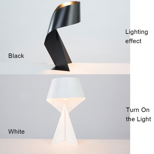 Lámpara Origami Blanco y Negro - Diseño Minimalista de Estudio - Image 2