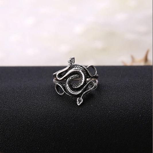 Anillo de Plata Tailandesa con Diseño de Serpiente Personalizado para Hombre - Image 2