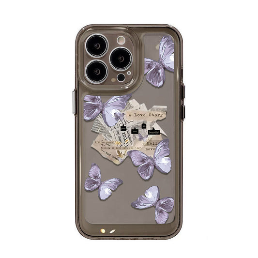Funda Mariposa Púrpura Estilo Instagram - Protección Silicona - Image 2