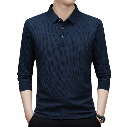 Camiseta Manga Larga Cuadros Panal Otoñal para Hombre - Image 2