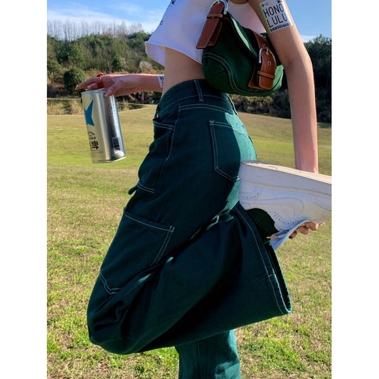 Pantalones Vintage con Cintura Alta y Pierna Ancha - Image 2