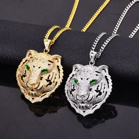 Dije Cabeza de Tigre en Diamante Completo - Image 2