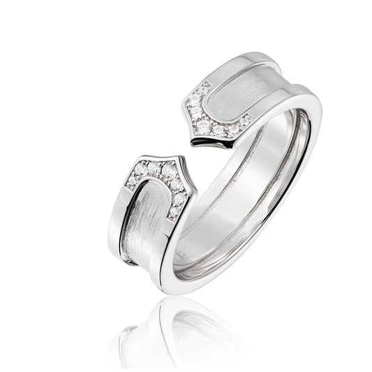 Anillo de Pareja con Letra C - Diseño Minimalista para Hombre y Mujer - Image 2