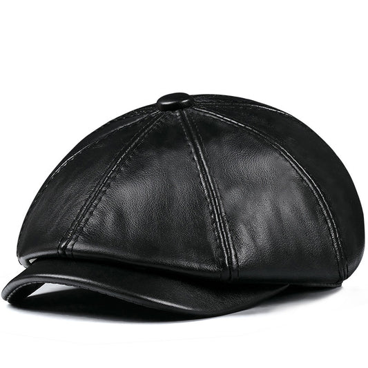 Boina Vintage de Cuero Octagonal para Hombre - Image 2