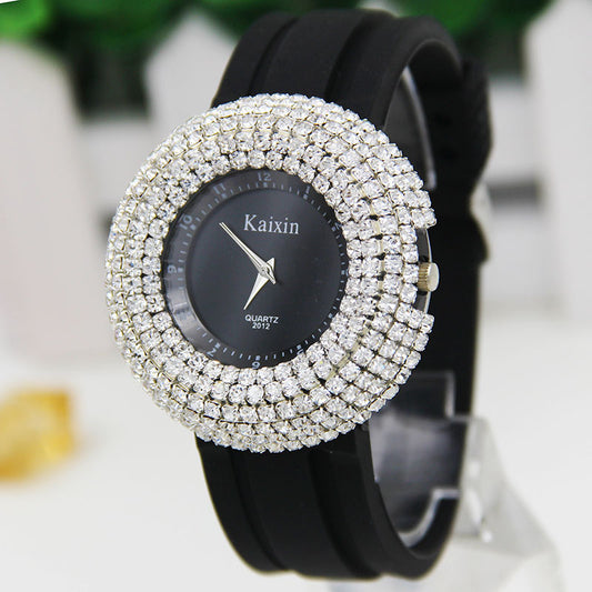 Reloj Elegante Girasol con Diamantes y Esfera Grande - Image 2