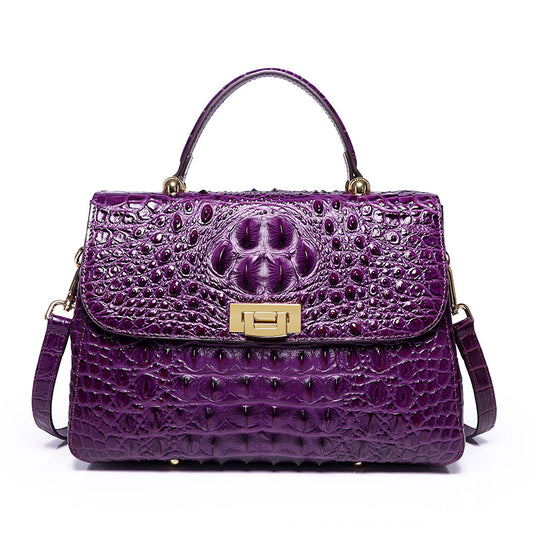 Bolso Mensajero de Cuero para Mujer con Patrón de Peces - Image 2