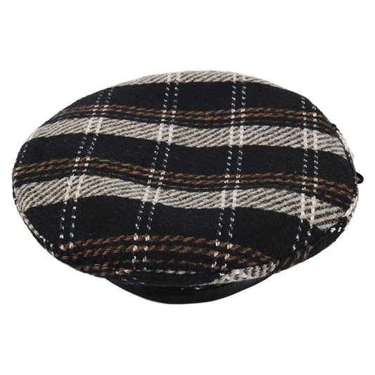 Boina Cuadriculada Retro Japonesa para Mujer - Image 2