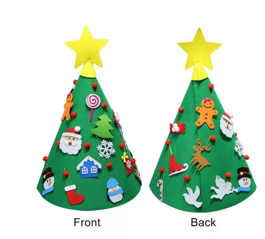 Árbol de Navidad 3D en Fieltro - Puzzle Infantil DIY Hecho a Mano - Image 2