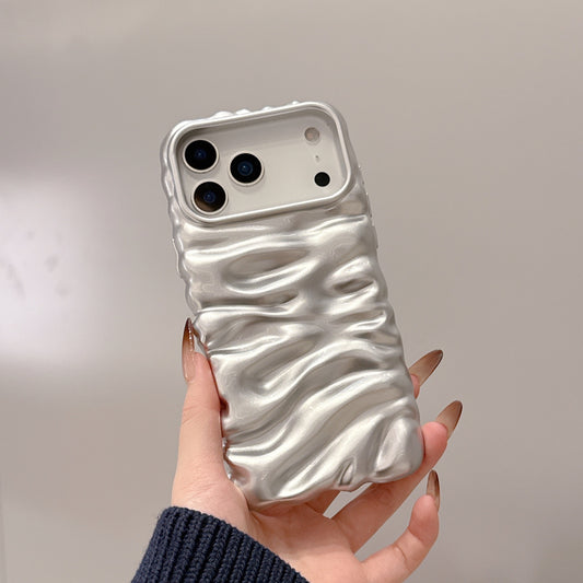 Funda Plisada 3D con Patrón Crema para Carcasas Lisas - Image 2