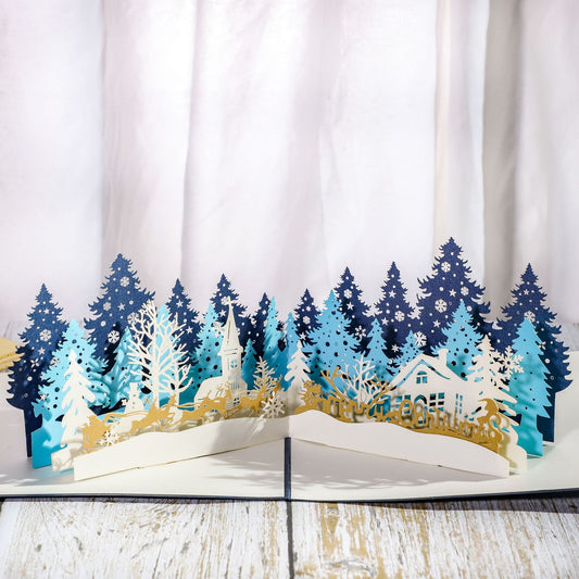 Tarjeta Navideña con Escultura de Papel - Image 2