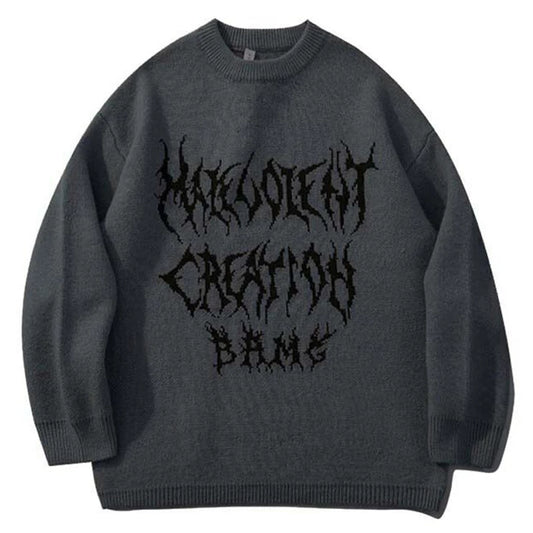 Suéter Tejido Hip Hop con Estampado Graffiti para Hombre - Image 2