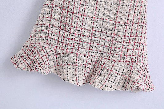 Vestido Patchwork Texturizado con Detalles Bordados para Mujer - Image 2