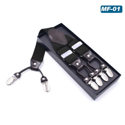 Tirantes Elásticos Multicolor con 6 Clips para Hombre - Image 2