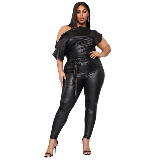 Leggings y Monos Strapless de Cuero - Image 2
