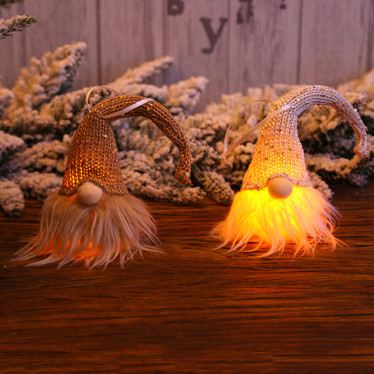 Gnomo Navideño Forestal con Luz LED - Adorno Colgante para Árbol - Image 2