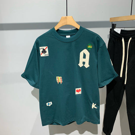 Camiseta Estampada con Bordado para Hombre - Image 2