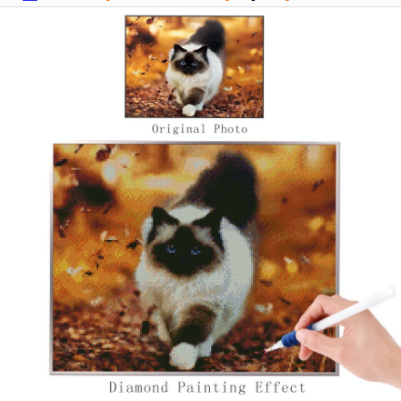 Cuadro de Diamantes Paisaje con Gatito Adorable - Image 2