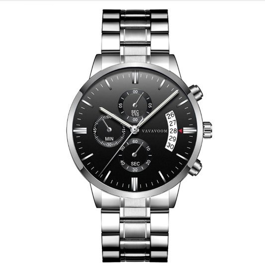 Reloj de Acero Inoxidable para Hombre con Calendario y Correa Refinada - Image 2