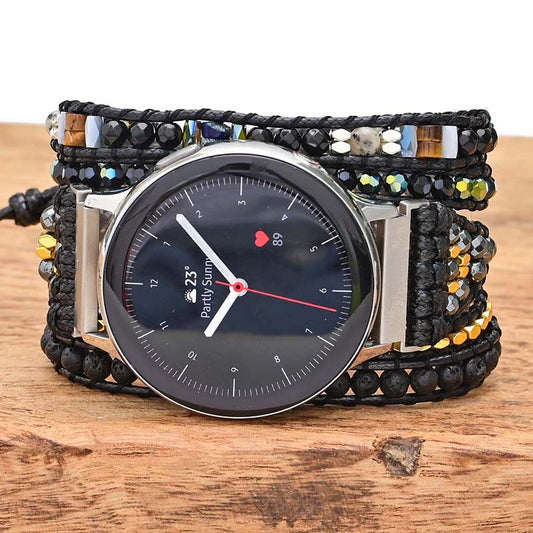 Reloj de Pulsera con Correa Tejida en Piedra Natural Vintage - Image 2