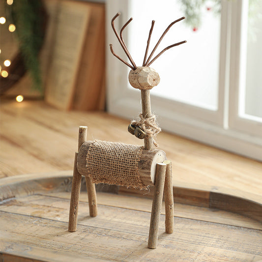 Adornos Navideños de Venado en Madera Maciza - Image 2