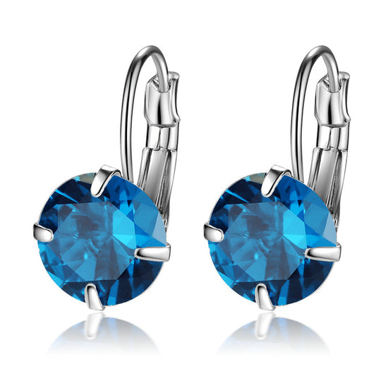 Arete de Clip Zircón Colorido - Diseño Elegante y Minimalista - Image 2