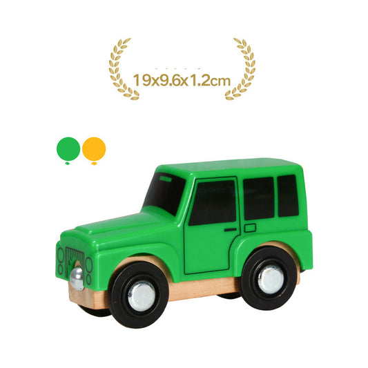 Set de Vehículos de Madera: Camión de Bomberos, Ambulancia y Grúa - Image 2