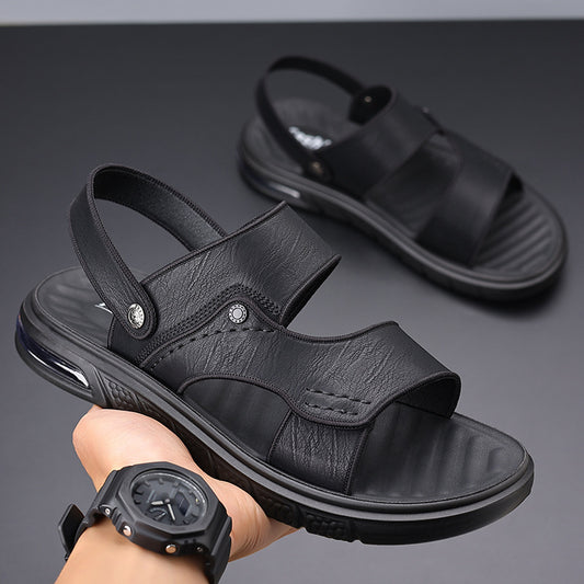 Sandalias de Cuero Genuino para Hombre con Doble Suela Antideslizante - Image 2