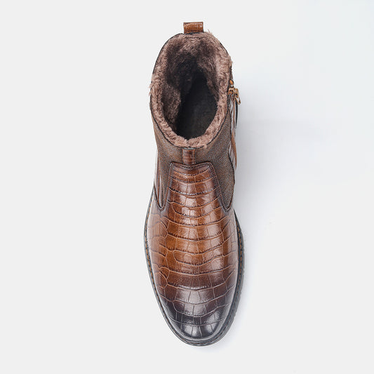 Zapatos Retro Plus de Ante Cálido para Hombre - Caña Alta - Image 2