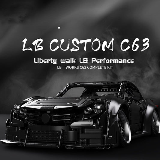 Auto de Carreras C63 Black Warrior - Bloques de Construcción Ensamblados - Image 2