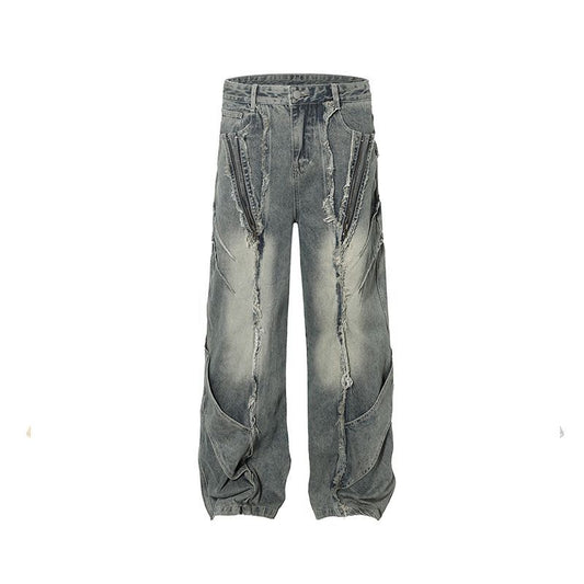 Pantalones Vaqueros Desgastados con Personalidad para Hombre - Image 2