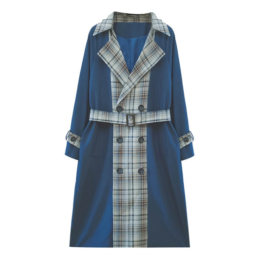 Blazer Oversized Doble Botonadura Estilo Británico a la Rodilla - Image 2